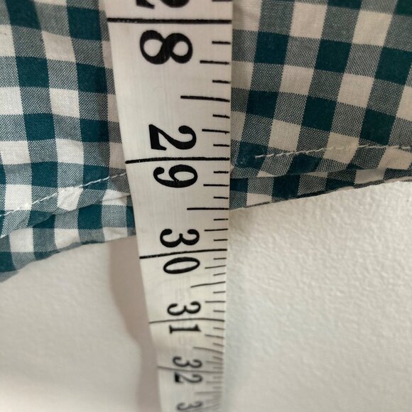 Mens Brooks Brothers Gingham Button Shirt Green White Cotton 16 1/2 Long Sleeve - Picture 10 of 11
